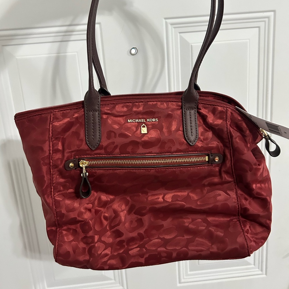 Michael Kors Nylon Kelsey Cheetah Tote NWT